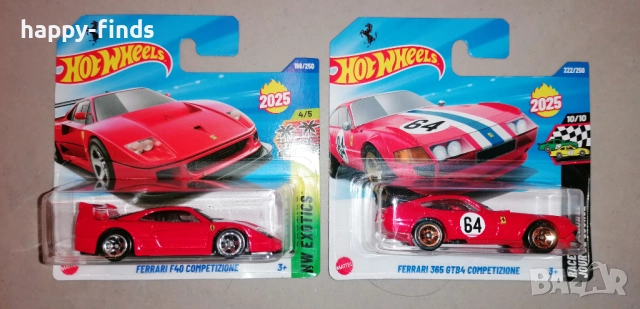 Hot Wheels Ferrari F40  Competizione, Ferrrari 365 GTB4 Competizione, снимка 2 - Колекции - 52717317