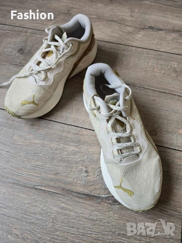 Оригинални маратонки PUMA x Frida Kahlo Nitro Running Shoes Beige/Gold., снимка 7 - Маратонки - 53094883