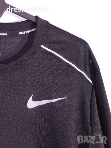 NIKE Running Спортна Тънка Блуза/Мъжка S, снимка 2 - Спортни дрехи, екипи - 50674774