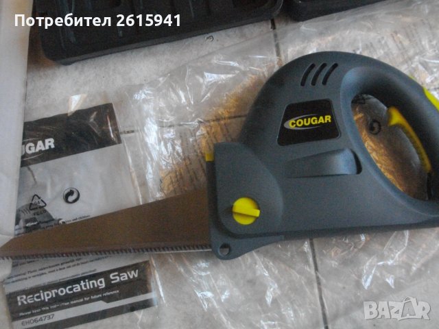 Нов Реципрочен/Саблен Трион-4 Ножа-Пълен Комплект-600W/4500min/COUGAR EHO64737/Рязане До 100мм/, снимка 8 - Други инструменти - 40568169