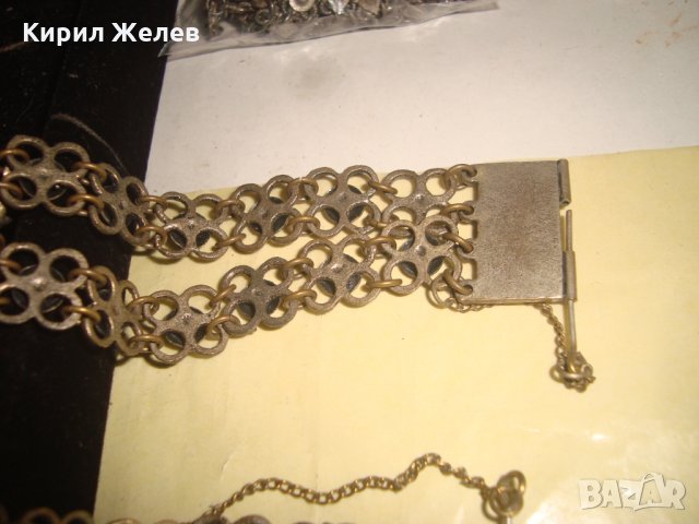 19 Век 2 ПОСРЕБРЕНИ БРОНЗОВИ ВЪЗРОЖДЕНСКИ ЕТНО ГРИВНИ РЪЧНА МАЙСТОРСКА ПЛЕТКА с ЩИФТ за НОСИИ 46827, снимка 14 - Антикварни и старинни предмети - 33215991