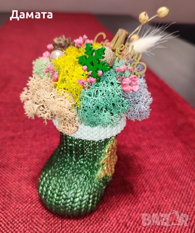 Коледни кашпи със скандинавски мъх , снимка 11 - Коледни подаръци - 52888394