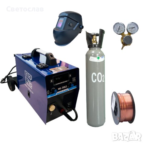 Телоподаващ синергичен апарат MIG250LD с количка комплект пълен
