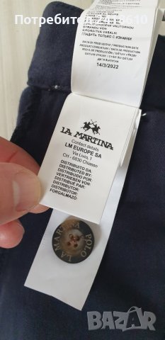 La Martina Stretch Slim Fit Mens Size 36/34 Оригинал! Мъжки Панталон!, снимка 12 - Панталони - 43367107