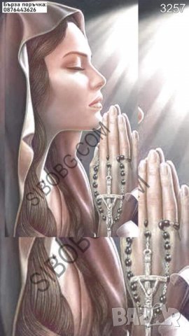 Диaмантен гоблен Молитва към Светлината 1, снимка 1 - Гоблени - 37959318