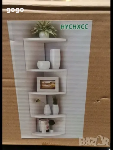 Ъглова етажерка за съхранение с 5 рафта, снимка 7 - Етажерки - 50091487