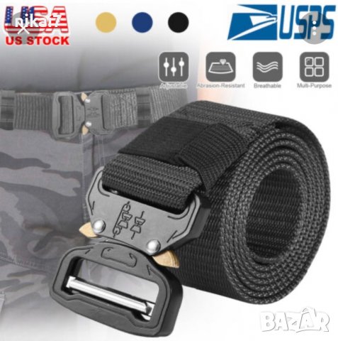 тактически колан стрелба военен туризъм лов airsoft с метална катарама, снимка 14 - Екипировка - 37620953