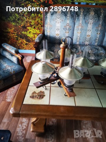 Два полилеия от ковано желязо и мед , снимка 6 - Полилеи - 43899820