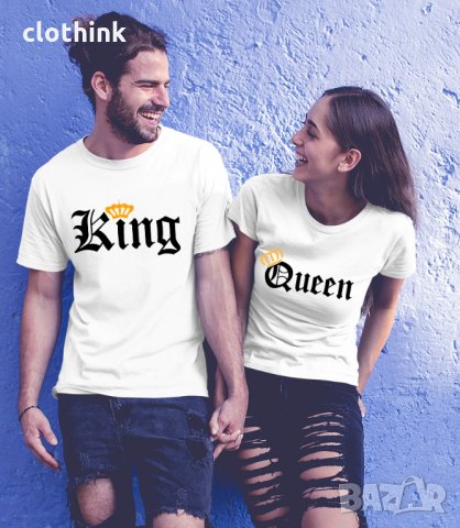 Tениски за влюбени - King Queen Orange, снимка 3 - Тениски - 27889329