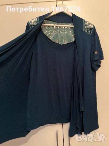 блуза с бродерия, снимка 2 - Блузи с дълъг ръкав и пуловери - 43169485