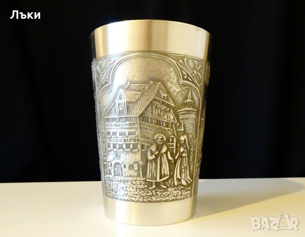 Калаена чаша,халба 400 мл.,Рицари,коне. , снимка 3 - Антикварни и старинни предмети - 26694716