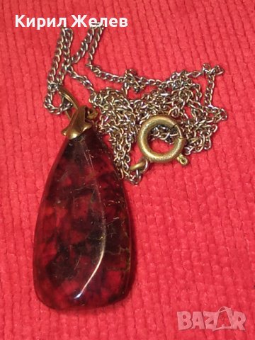 СТАРИНЕН КЕХЛИБАРЕН МЕДАЛЬОН АРТ ДЕКО 100% НАТУРАЛЕН БАЛТИЙСКИ КЕХЛИБАР с БРОНЗОВА ВЕРИЖКА 14980, снимка 5 - Антикварни и старинни предмети - 31196140