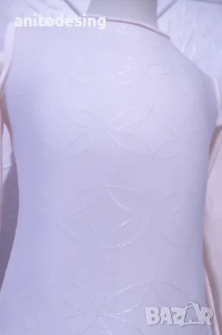 Детска рокля за спортни танци в блед прасковен цвят, снимка 8 - Детски рокли и поли - 49061037