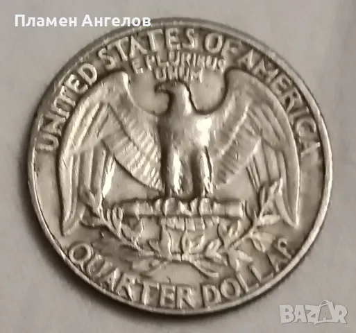 Долар1/4от1972год., снимка 2 - Нумизматика и бонистика - 47960608