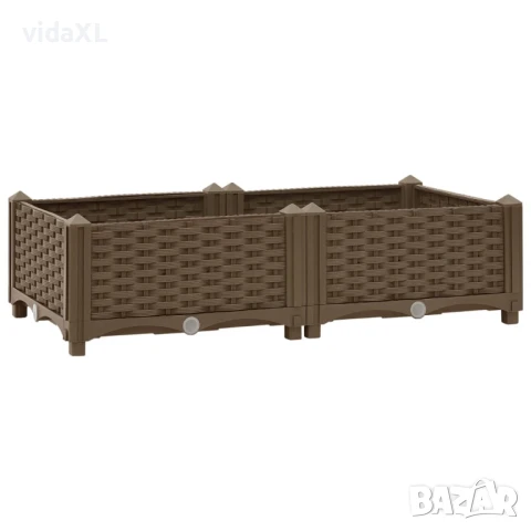 vidaXL Повдигната леха, 80x40x23 см, полипропилен（SKU:316512）, снимка 1