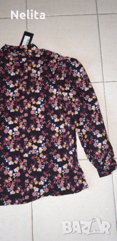 Дамска риза с висока яка - размер S, снимка 2 - Ризи - 32751890