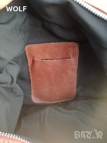  Немска Естествена кожа дамска маркова чанта от германия, снимка 8 - Чанти - 35191622