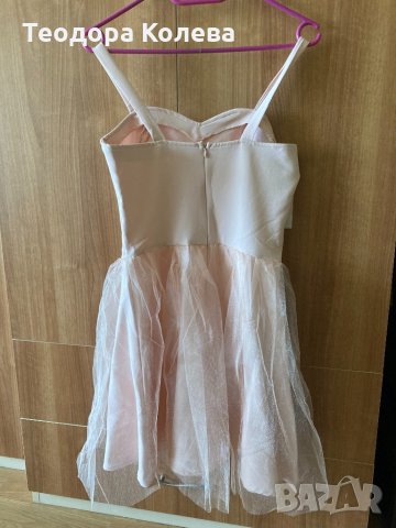Къса рокля в бебешко розово, снимка 2 - Рокли - 32772583