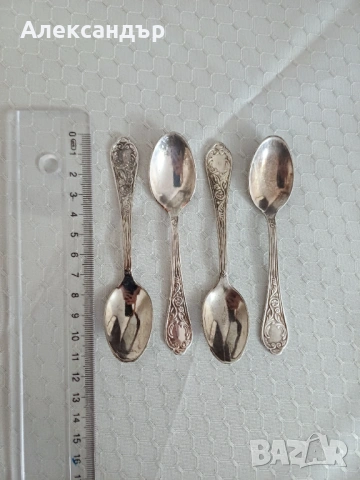 Посребрени лъжички , снимка 4 - Антикварни и старинни предмети - 53443381