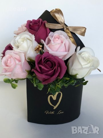Букет от ароматни сапунени рози, снимка 4 - Подаръци за рожден ден - 39571142