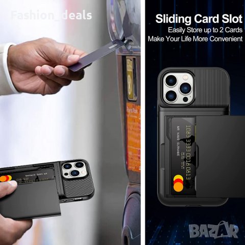 Нов защитен калъф кейс гръб за iPhone 13 Pro Айфон с Поставка за карта, снимка 2 - Калъфи, кейсове - 37744187