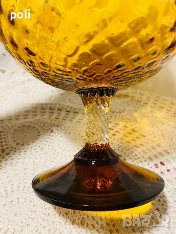 стъклена чаша Empoly, снимка 4 - Антикварни и старинни предмети - 51121717