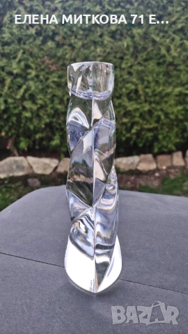 Rogaska Словения два феноменални свещника от оловен кристал, снимка 5 - Декорация за дома - 52544557