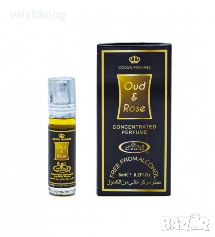 Арабско олио парфюмно масло от Al Rehab 6мл OUD & ROSE ориенталски аромат на кадифена роза,  бял мус, снимка 3 - Други - 39992329