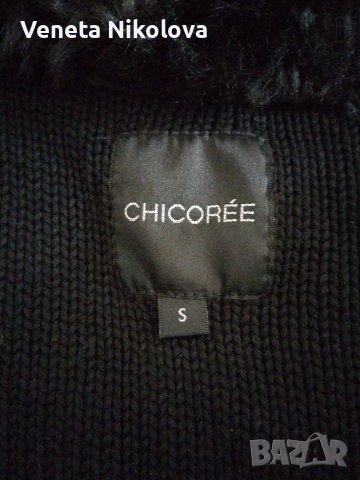 Дамско плетено елече с колан, снимка 3 - Елеци - 40071195