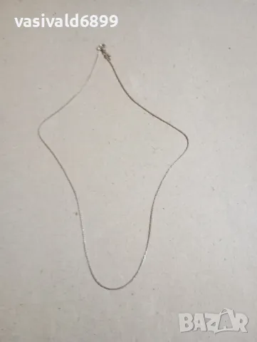 Сребърно синджирче , снимка 2 - Колиета, медальони, синджири - 48231083