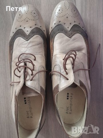 Италиански мъжки кожени обувки Alec Kampinsky Vero cuoio / Елегантни кожени мъжки обувки, снимка 14 - Официални обувки - 37868610