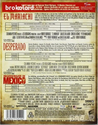 El Mariachi Trilogy - Трилогия Десперадо, Имало едно време в Мексико и Ел Мариачи blu-ray Германия , снимка 5 - Blu-Ray филми - 52908454