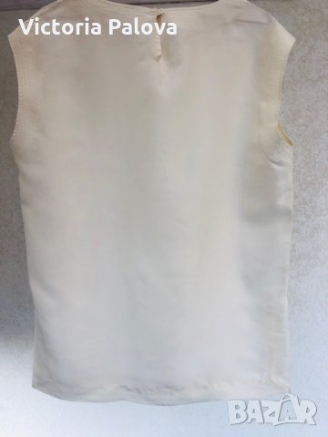 Нежна блуза-потник,100%коприна,BENETTON, снимка 6 - Корсети, бюстиета, топове - 28302435