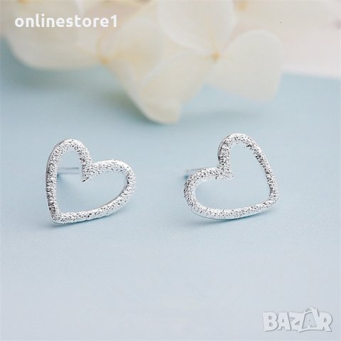 Сребърни Обеци Романтик - 925 печат сребро BT409, снимка 3 - Обеци - 28148481