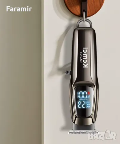 Машинка за подстригване Kemei KM-2273, Професионална, 1800mAh, 4 приставки, Графит, снимка 4 - Машинки за подстригване - 49796606