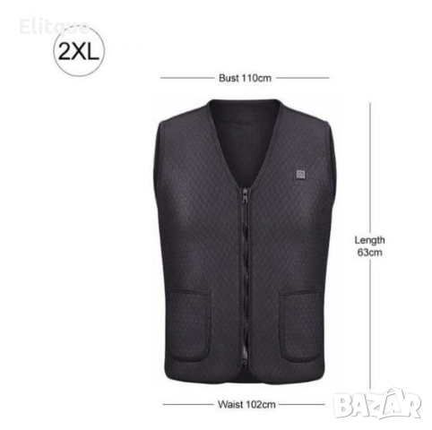 Унисекс електрически термичен елек за зимния период с USB свързаност, снимка 10 - Якета - 52796202