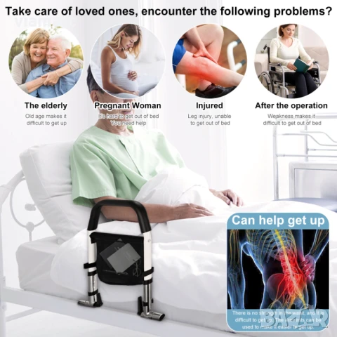Помощна дръжка за изправяне от леглото - регулируема, стабилна, удобна, снимка 8 - Други - 50526374