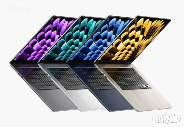 НОВ! Apple MacBook Air 13" M4 16RAM 256GB Midnight / Sky Blue Гаранция