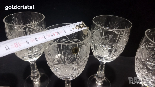 кристални чаши за вино , снимка 4 - Антикварни и старинни предмети - 52862031