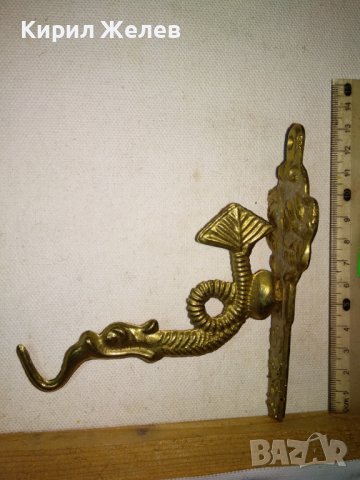 Стара ФИГУРАЛНА БРОНЗОВА РЕТРО ЗАКАЧАЛКА За ПОРТМАНТО / СТЕНА - МИТИЧНО АЗИАТСКО ЧУДОВИЩЕ 41404, снимка 6 - Антикварни и старинни предмети - 43888731