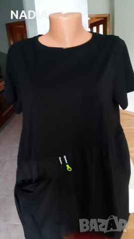 Черна рокля за едри дами, снимка 3 - Рокли - 37893706