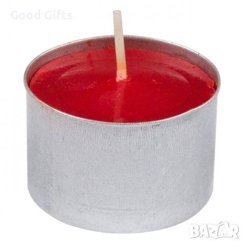 25 бр. Ароматизирани двойни чаени свещи червени боровинки 3x4см , снимка 2 - Други - 39220627