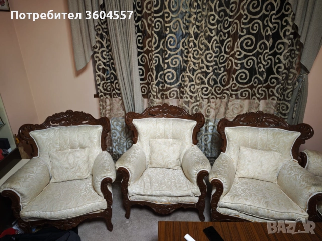 Мебели дърворезба спешно, снимка 2 - Дивани и мека мебел - 52801086