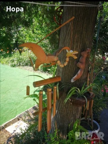 Вятърен звънец от дърво Дракон, снимка 4 - Градински мебели, декорация  - 36371605
