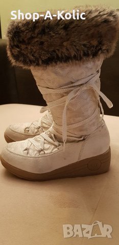 White CANDIE'S GIRL Mischa Wedge Heel Boots, снимка 2 - Детски боти и ботуши - 35137706