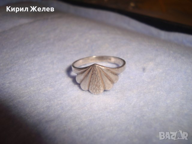 СТАР СРЕБЪРЕН АРТ ДЕКО ПРЪСТЕН СТЕРЛИНГ СРЕБРО 925 МАЙСТОРСКА ИЗРАБОТКА 27154, снимка 5 - Пръстени - 36817738