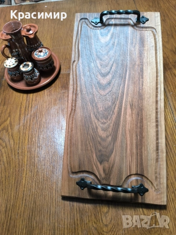 Орехови Дъски и Плата за Мезета, снимка 3 - Аксесоари за кухня - 49214477
