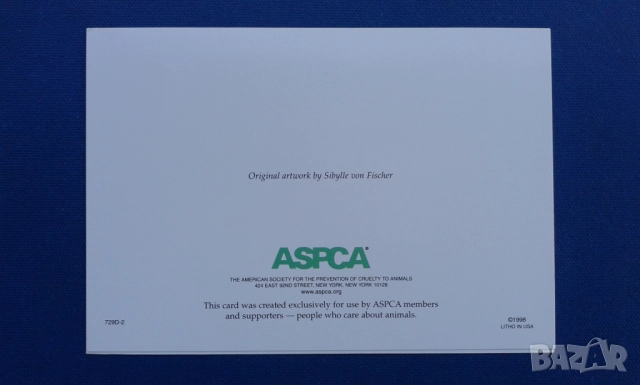 ASPCA(асоциация за защита на животните).3 двойни картички,издадени в САЩ , снимка 4 - Колекции - 52380848