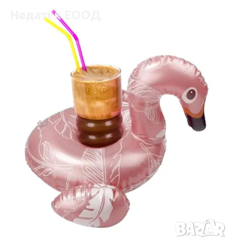 Надуваема поставка за чаша, Фламинго, Ø22x23см.