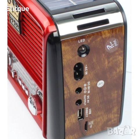 Ретро радио със соларен панел PX-BT455S, снимка 3 - Друга електроника - 53108264